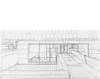 Walt Whitney Museum, NY, Architekt Marcel Breuer, Aufriss für Helmut Jacoby