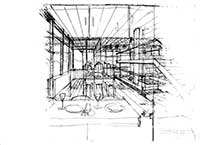 
Haus Herrlich, Wohnraumskizze