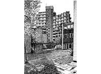 Studentenwohnheim Sigmundshof, Berlin, Zeichnung von Hans-Jörg Schmidt-Wigger